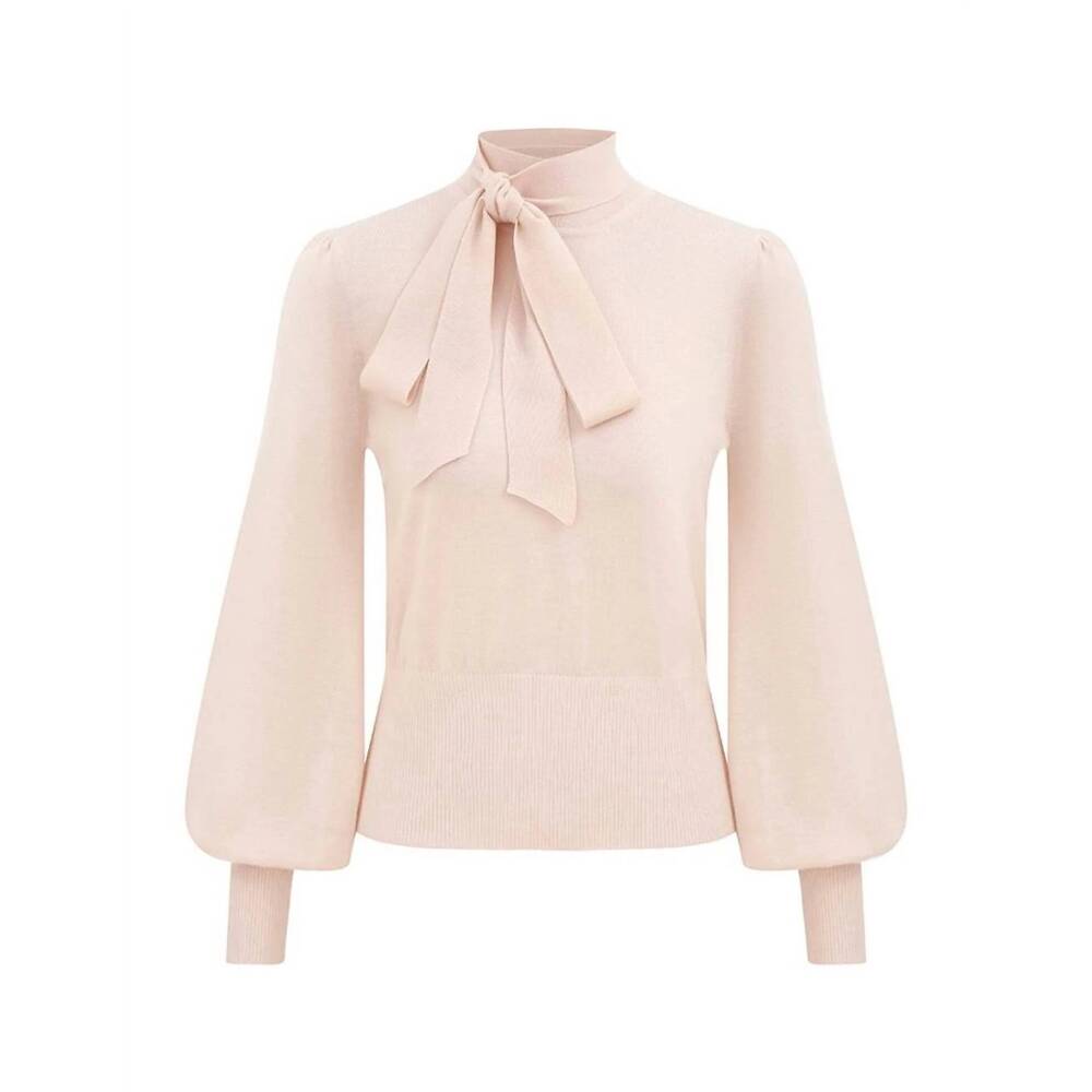 NEW ZIMMERMANN women's pussybow sweater in chalk